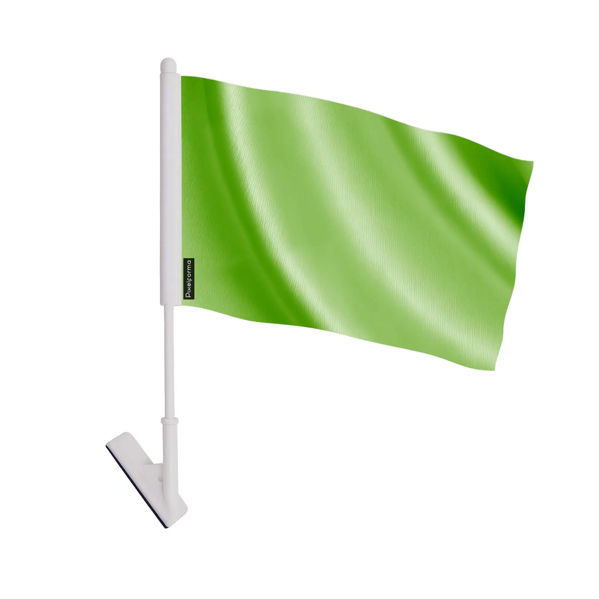 Drapeau adhésif vert polyester souple pour vitrage
