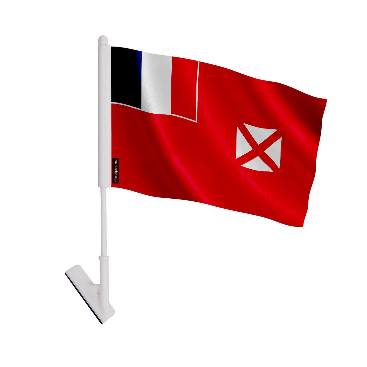 Drapeau adhésif wallis-et-futuna polyester facile à coller