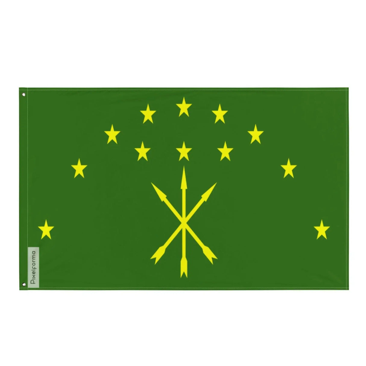 Drapeau adyguée polyester imprimer double ourlet œillets