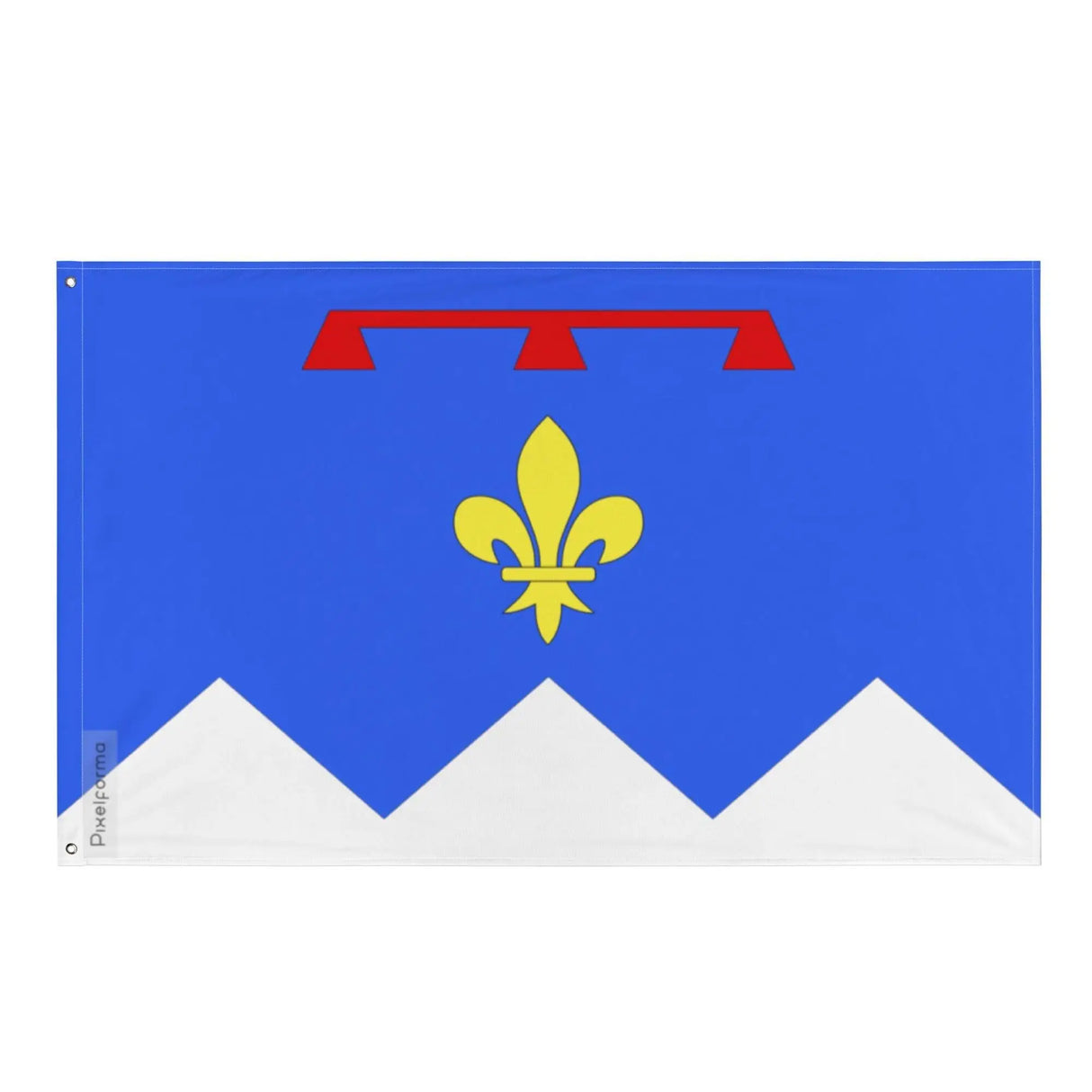 Drapeau alpes-de-haute-provence polyester double ourlet