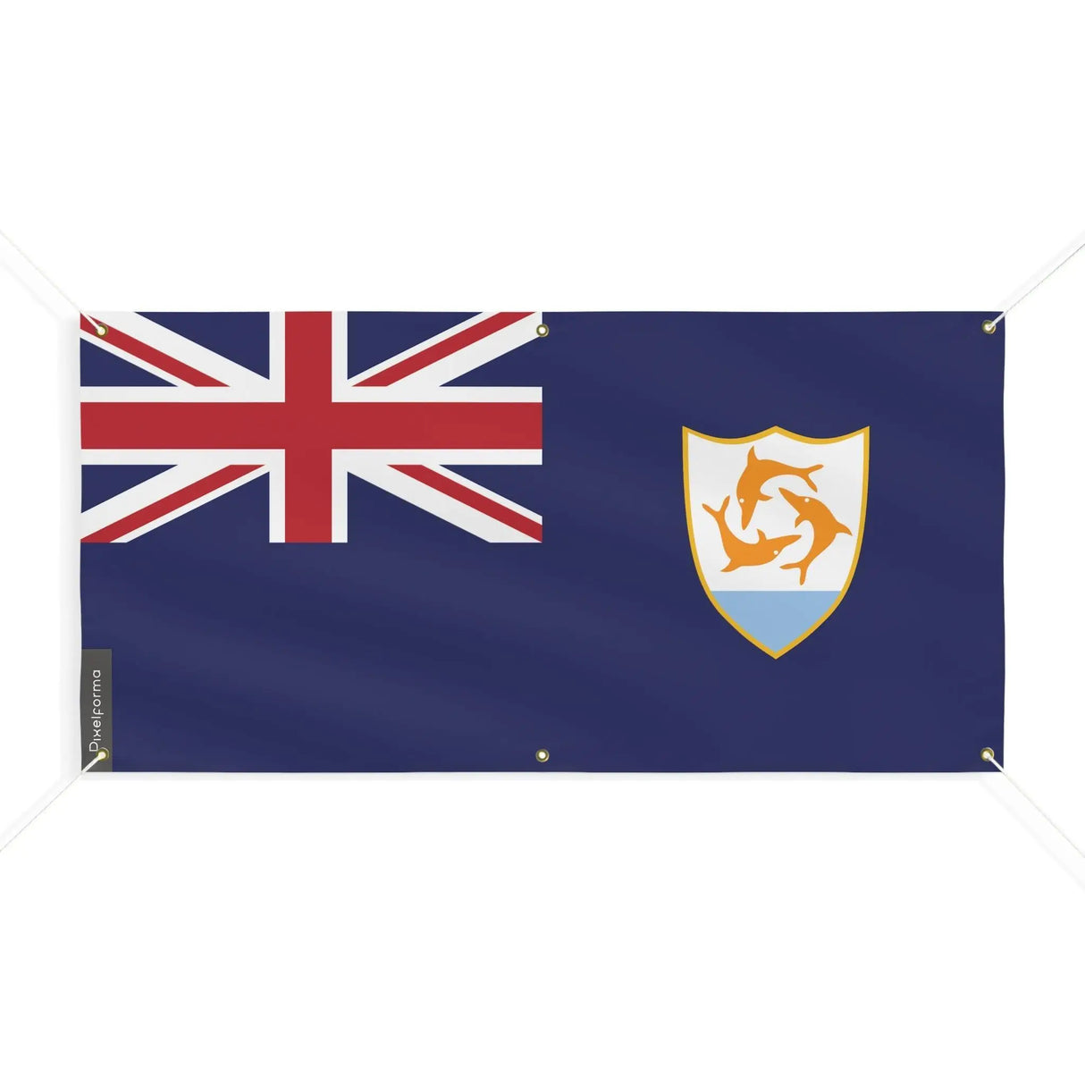 Drapeau anguilla polyester résistant aux intempéries