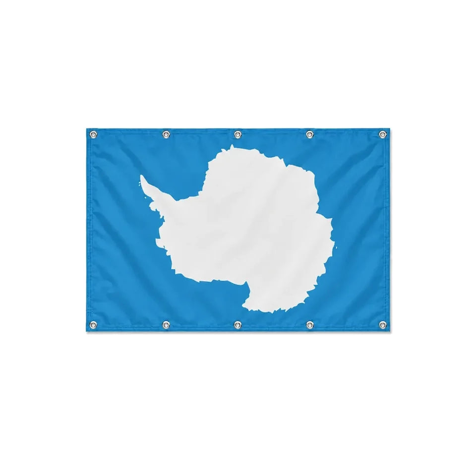Drapeau de l'Antarctique format S en polyester avec dix œillets