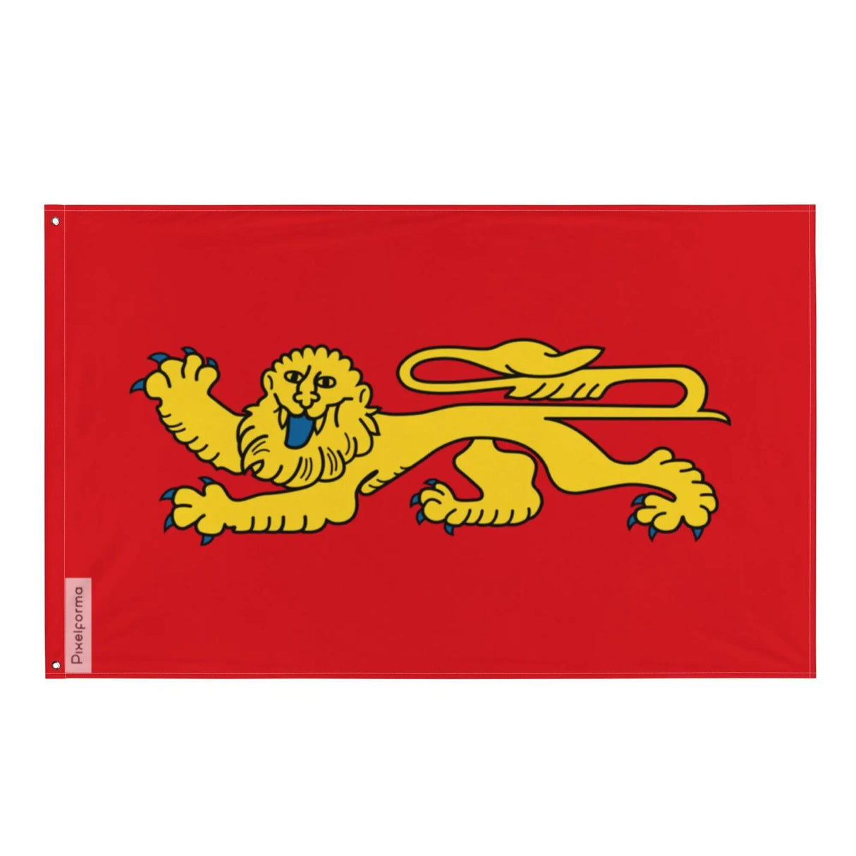 Drapeau aquitaine polyester résistant œillets à gauche