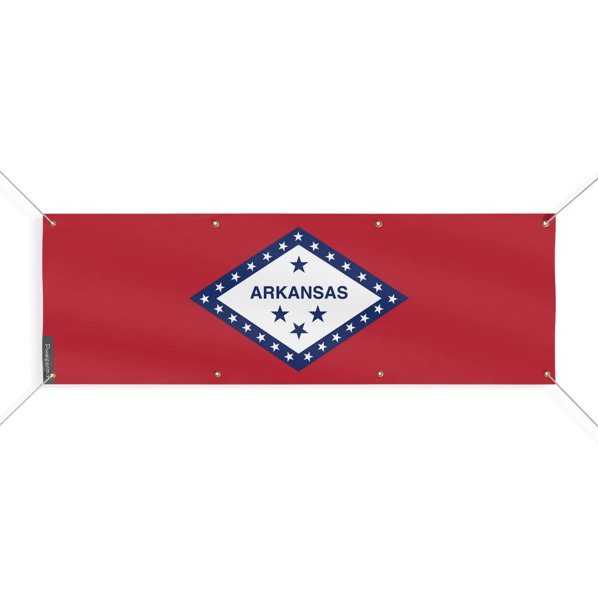 Drapeau arkansas polyester résistant aux intempéries œillets