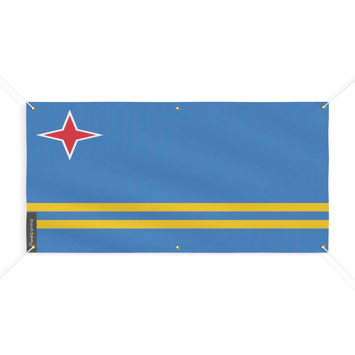Drapeau aruba polyester résistant aux intempéries œillets