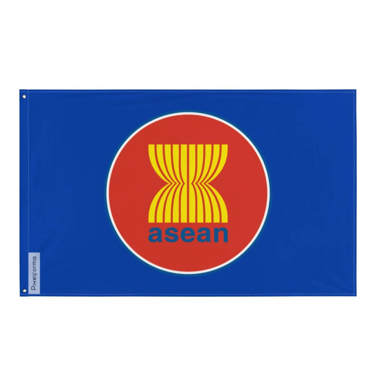 Drapeau association asie du sud est polyester œillets à gauche