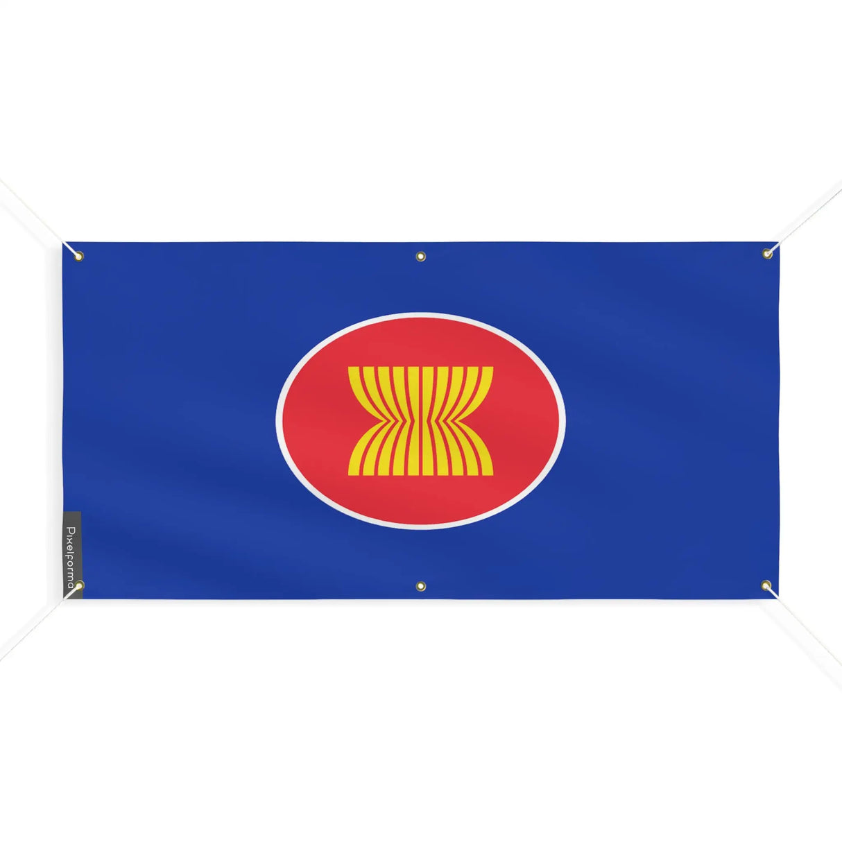 Drapeau association nations asie polyester œillets résistants