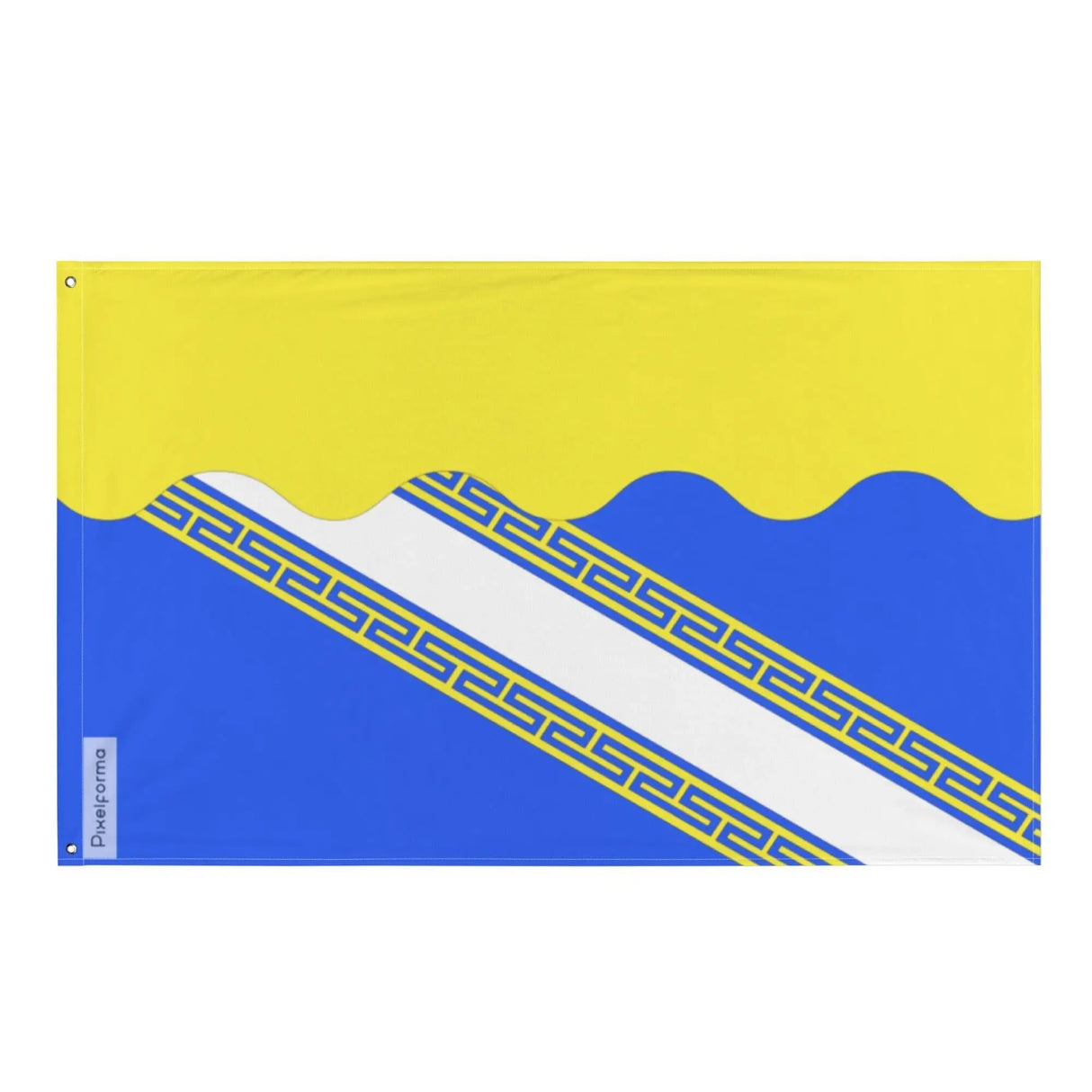 Drapeau aube polyester résistant œillets à gauche