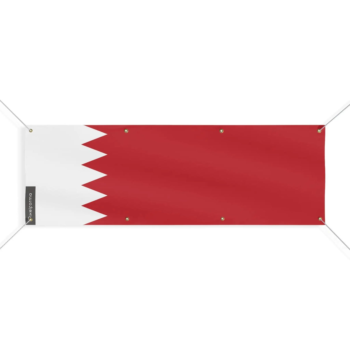 Drapeau bahreïn polyester résistant 8 œillets usage extérieur