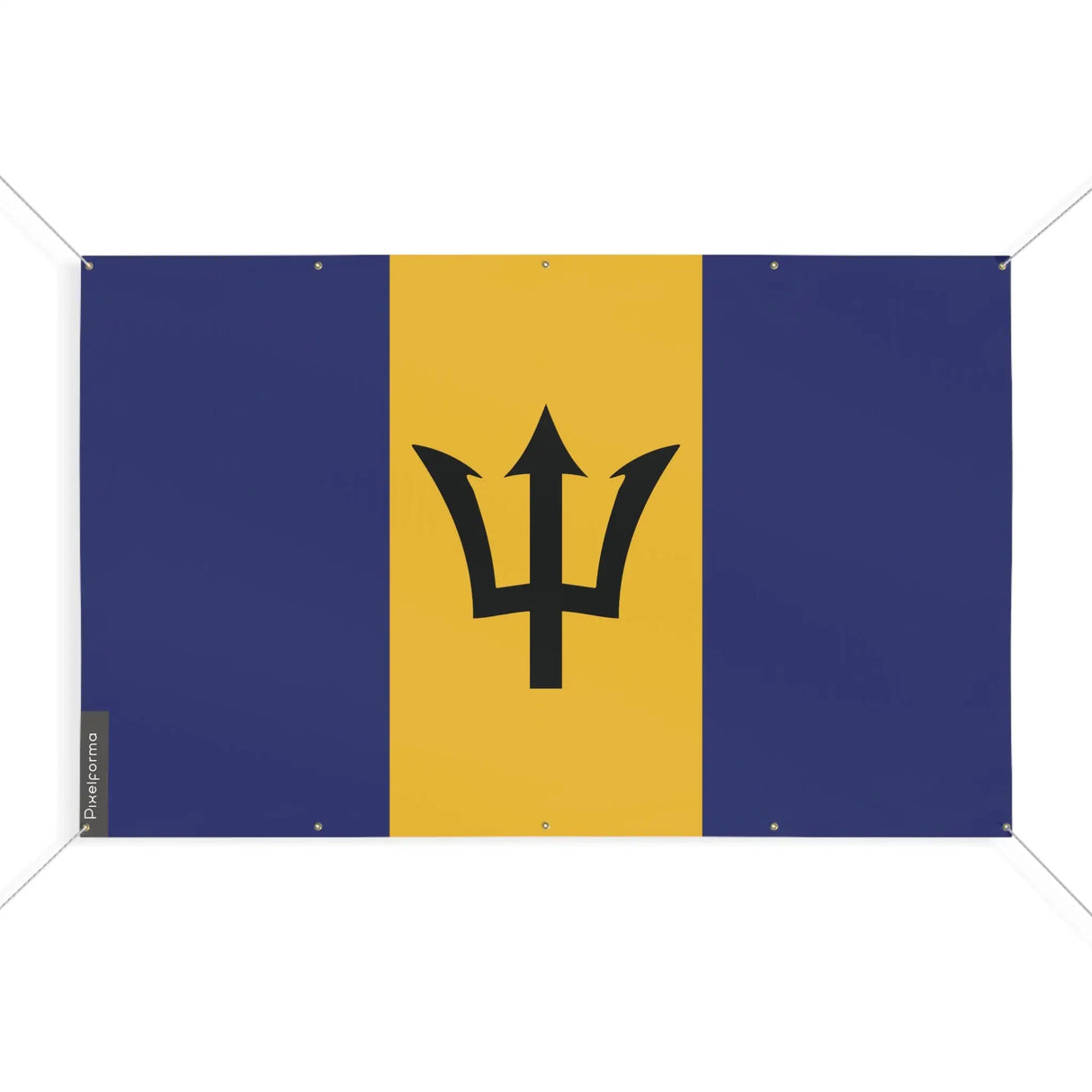Drapeau barbade en polyester résistant avec œillets