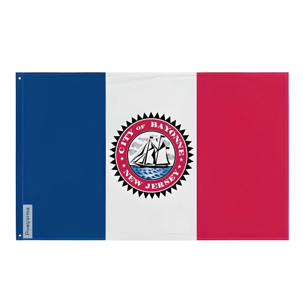 Drapeau bayonne new jersey polyester œillets à gauche
