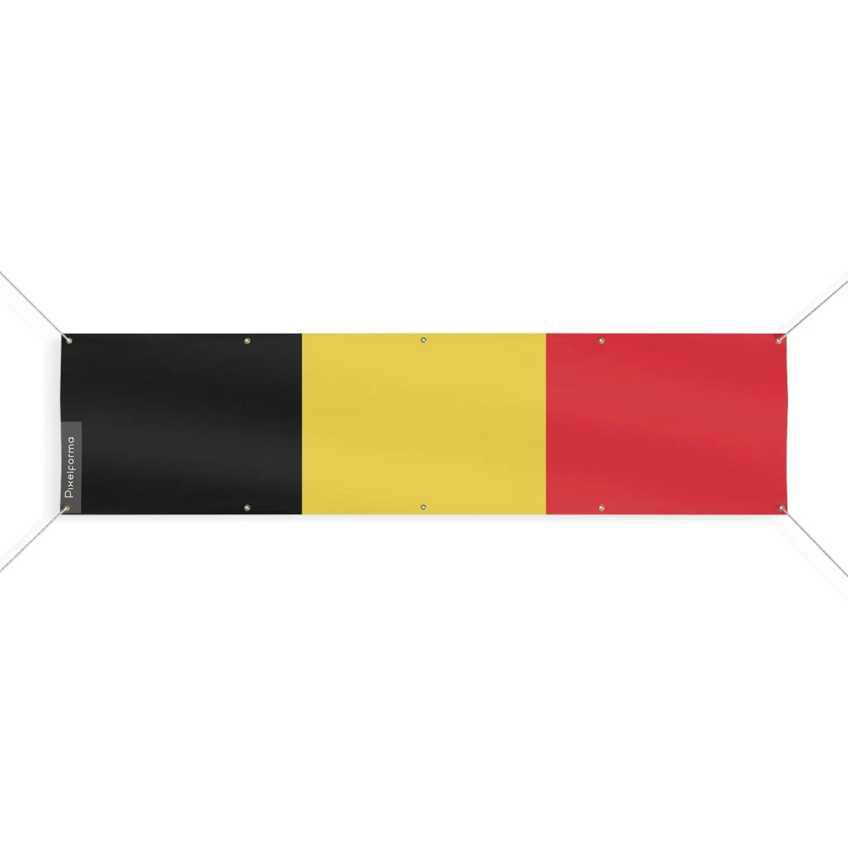 Drapeau belgique polyester résistant aux intempéries œillets