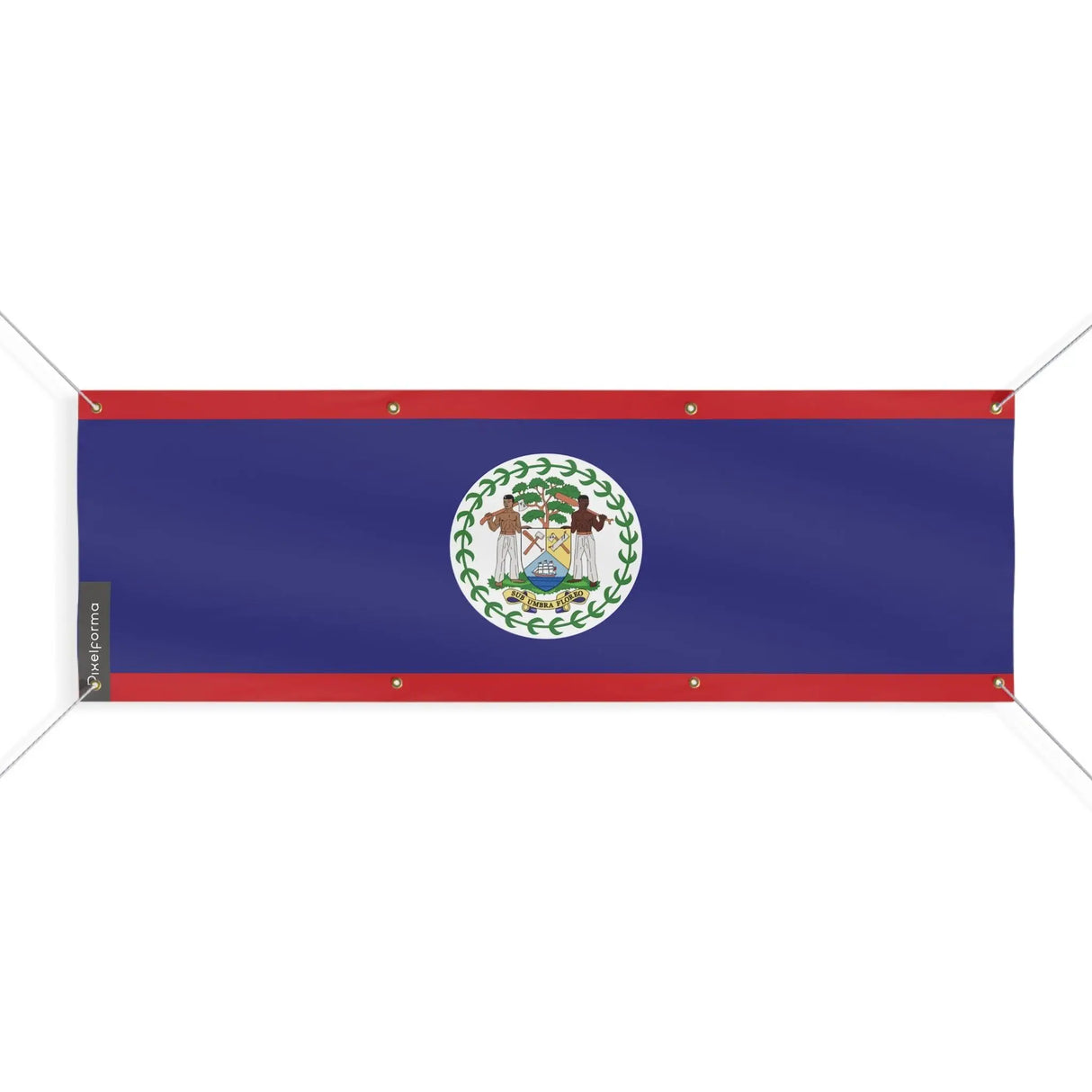 Drapeau belize polyester résistant usage extérieur prolongé