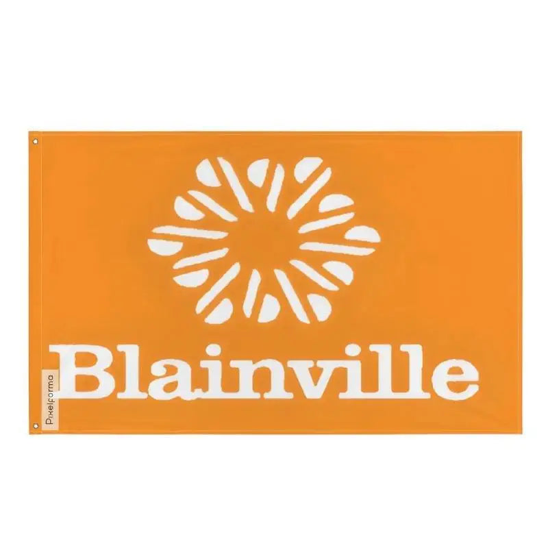 Drapeau blainville polyester résistant œillets à gauche