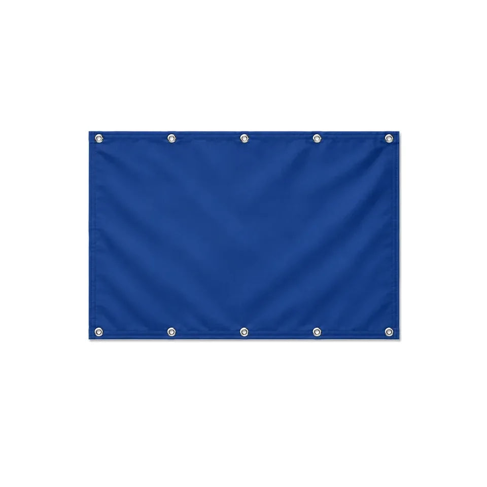 Drapeau Bleu Foncé format S en polyester avec dix œillets