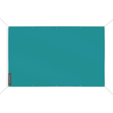 Drapeau bleu turquoise foncé france polyester résistant