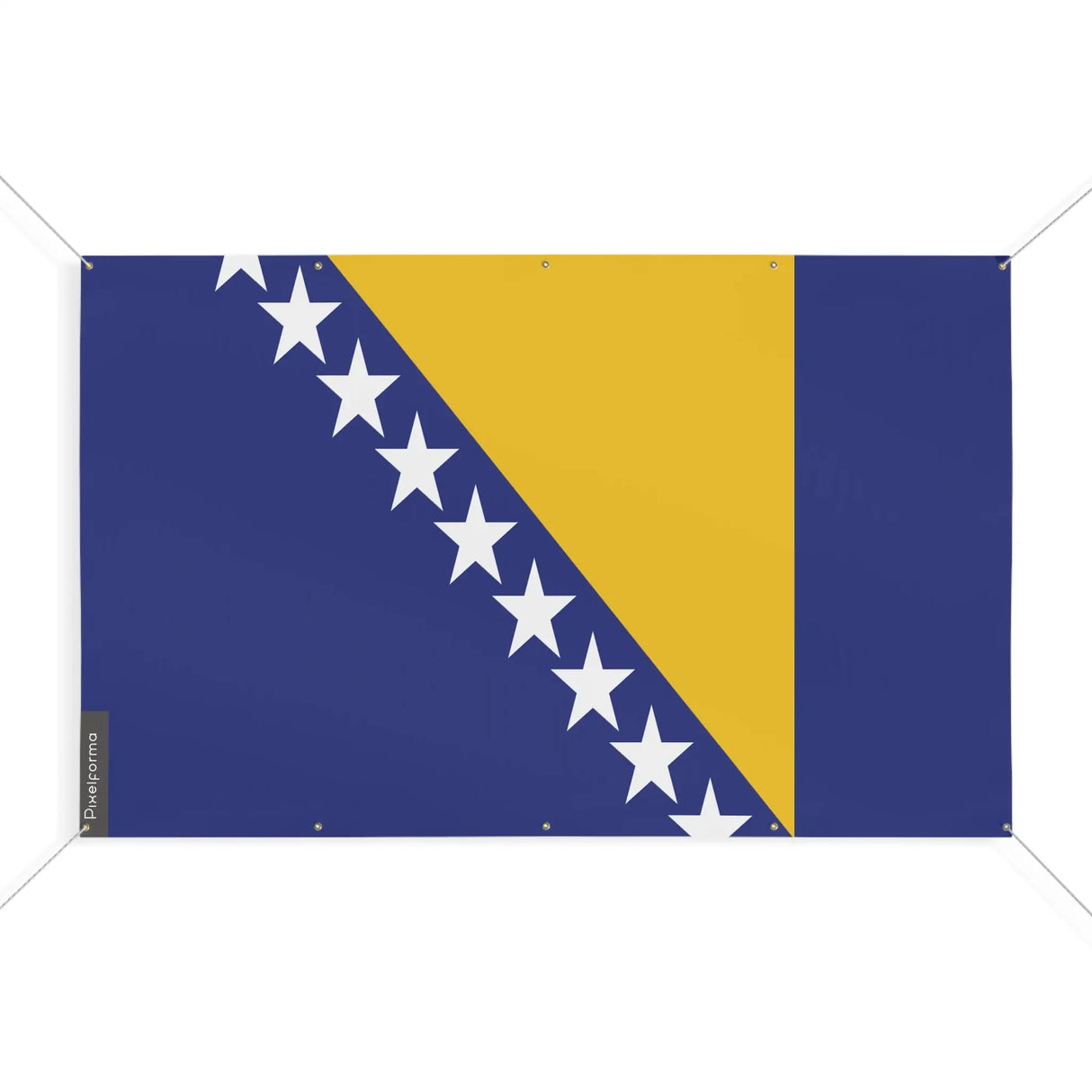 Drapeau bosnie-herzégovine en polyester avec œillets résistants