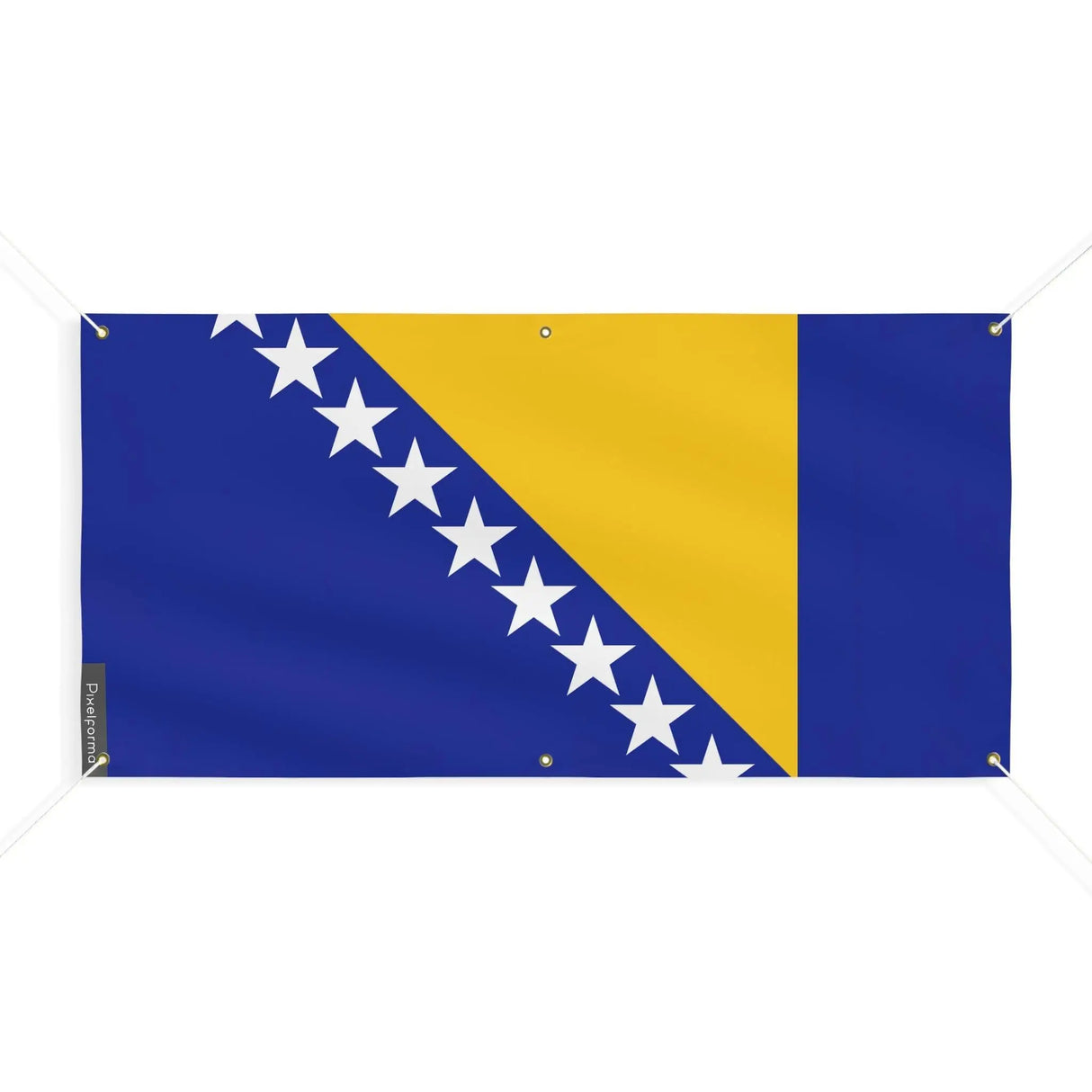 Drapeau bosnie-herzégovine polyester résistant œillets