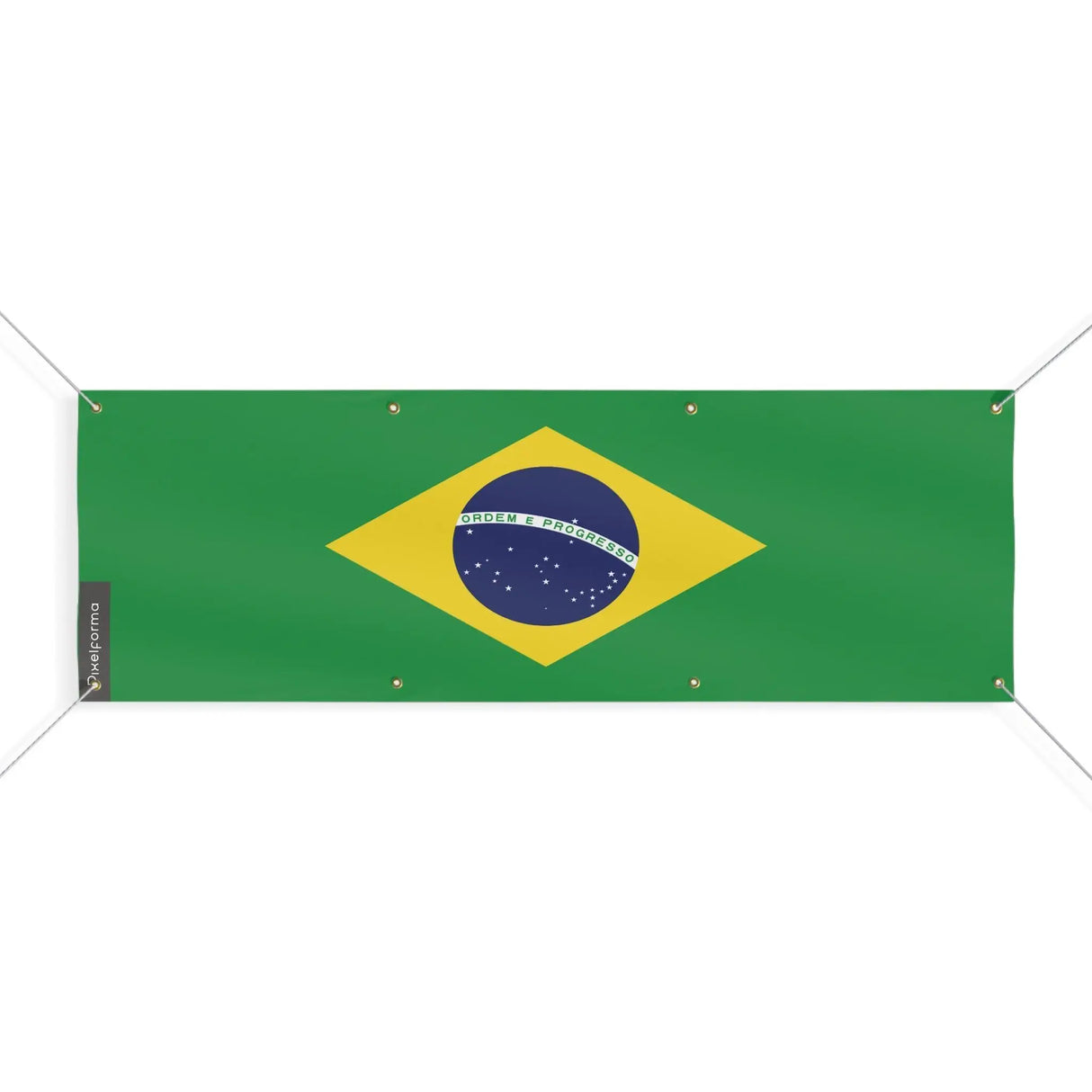 Drapeau brésil polyester résistant pour usage extérieur