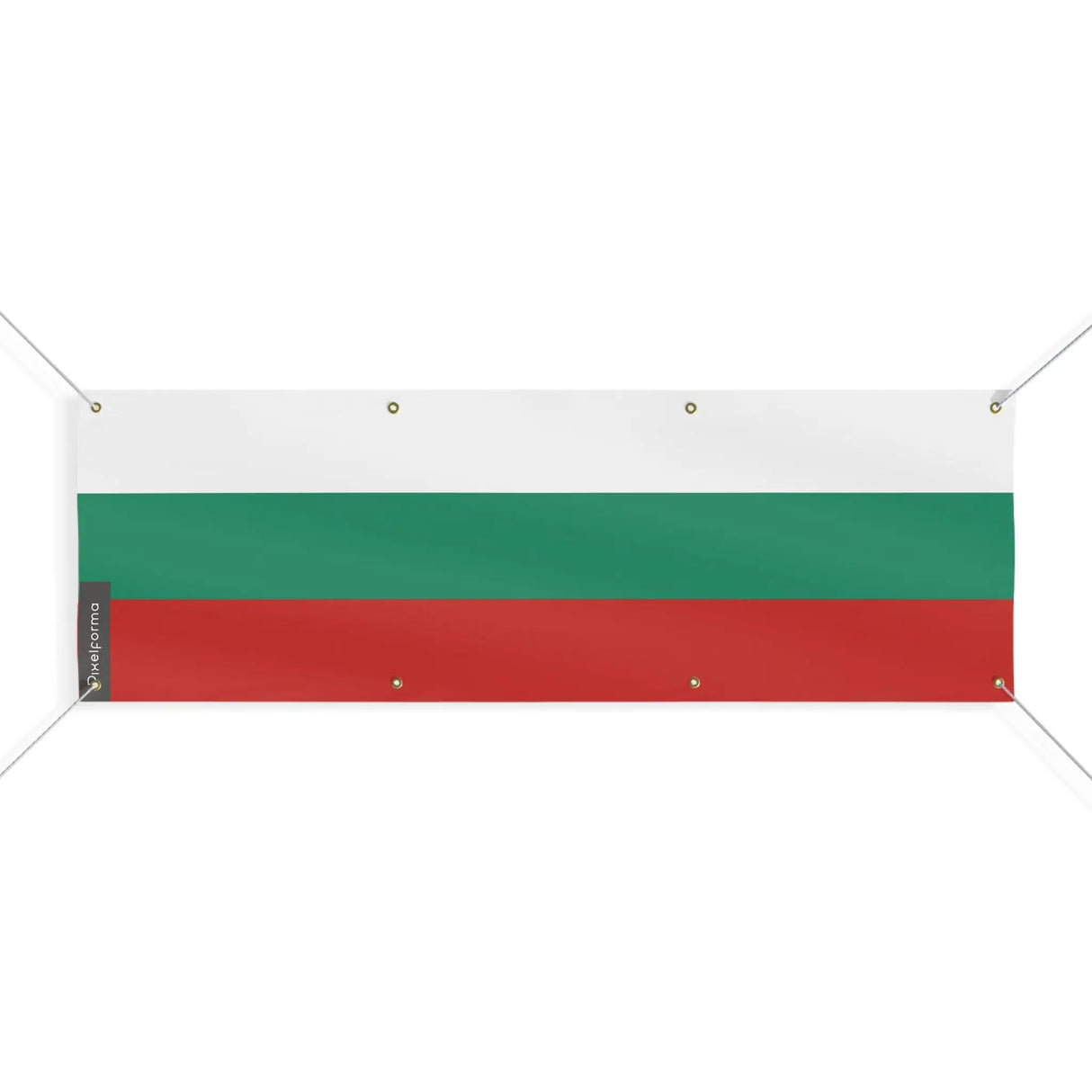 Drapeau bulgarie polyester résistant avec œillets robustes