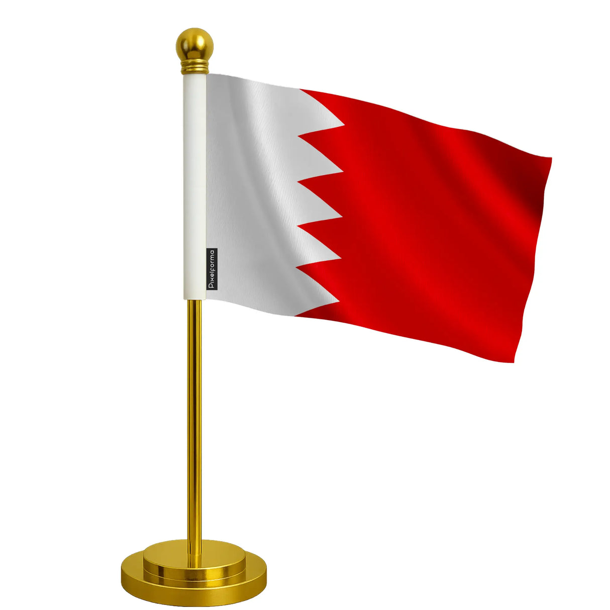 Drapeau bureau bahreïn polyester socle acier inoxydable