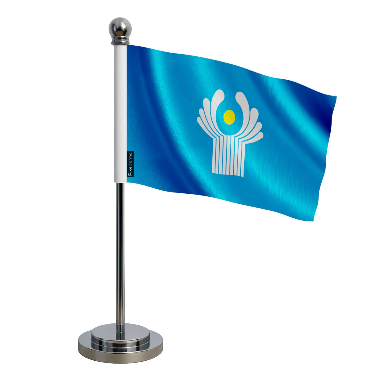 Drapeau bureau états indépendants polyester socle acier inoxydable