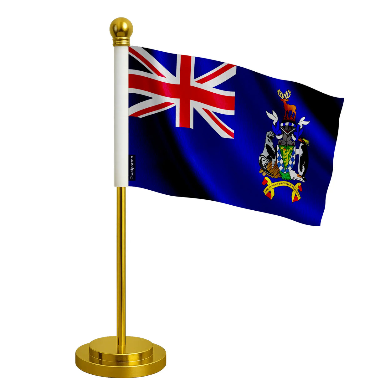 Drapeau bureau géorgie du sud-et-les îles sandwich polyester