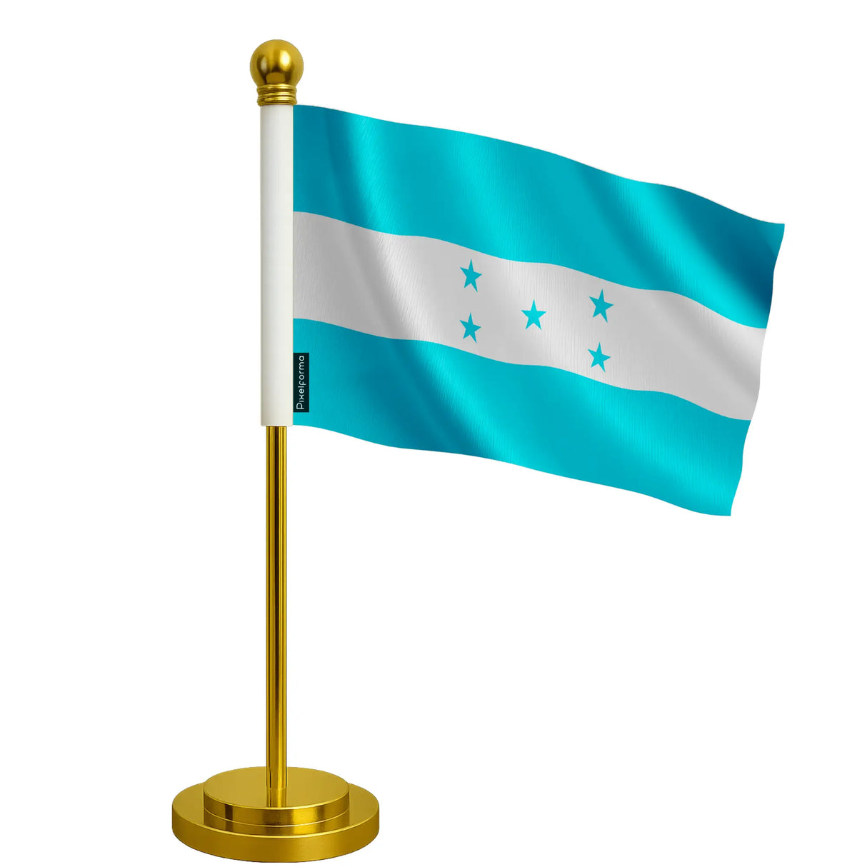 Drapeau bureau honduras polyester socle acier inoxydable