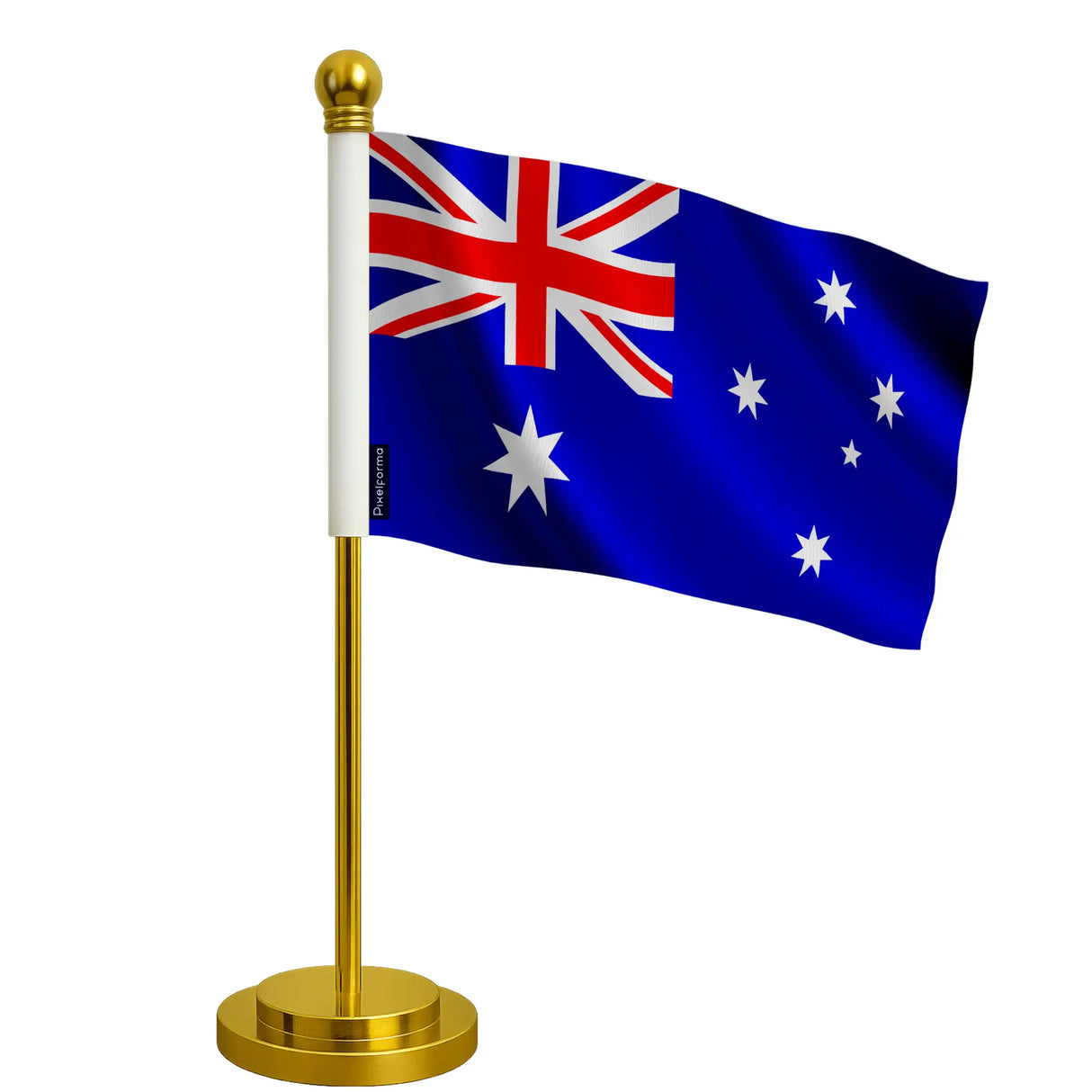 Drapeau bureau îles heard-et-macdonald polyester socle acier