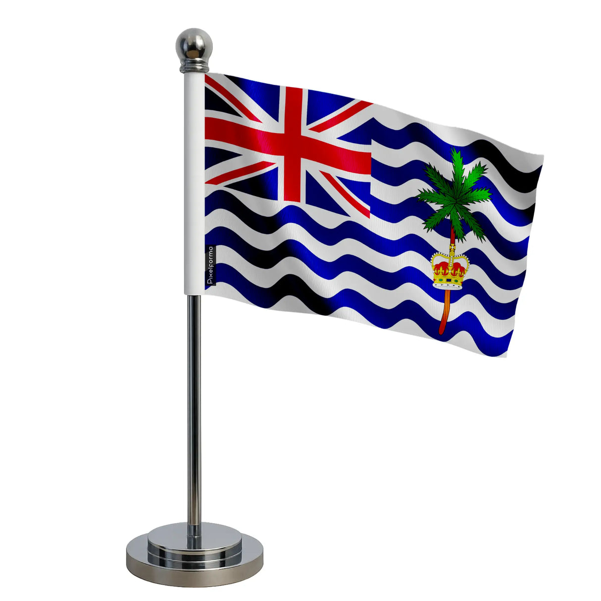 Drapeau bureau territoire britannique océan indien polyester acier