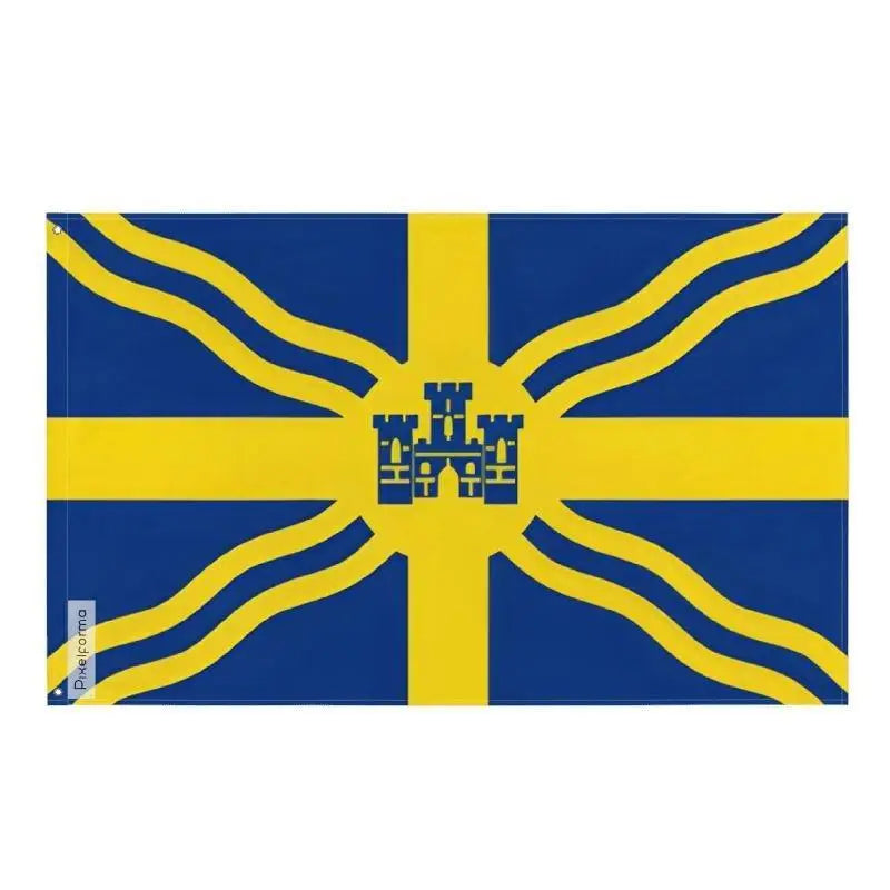 Drapeau castlegar polyester résistant avec œillets à gauche