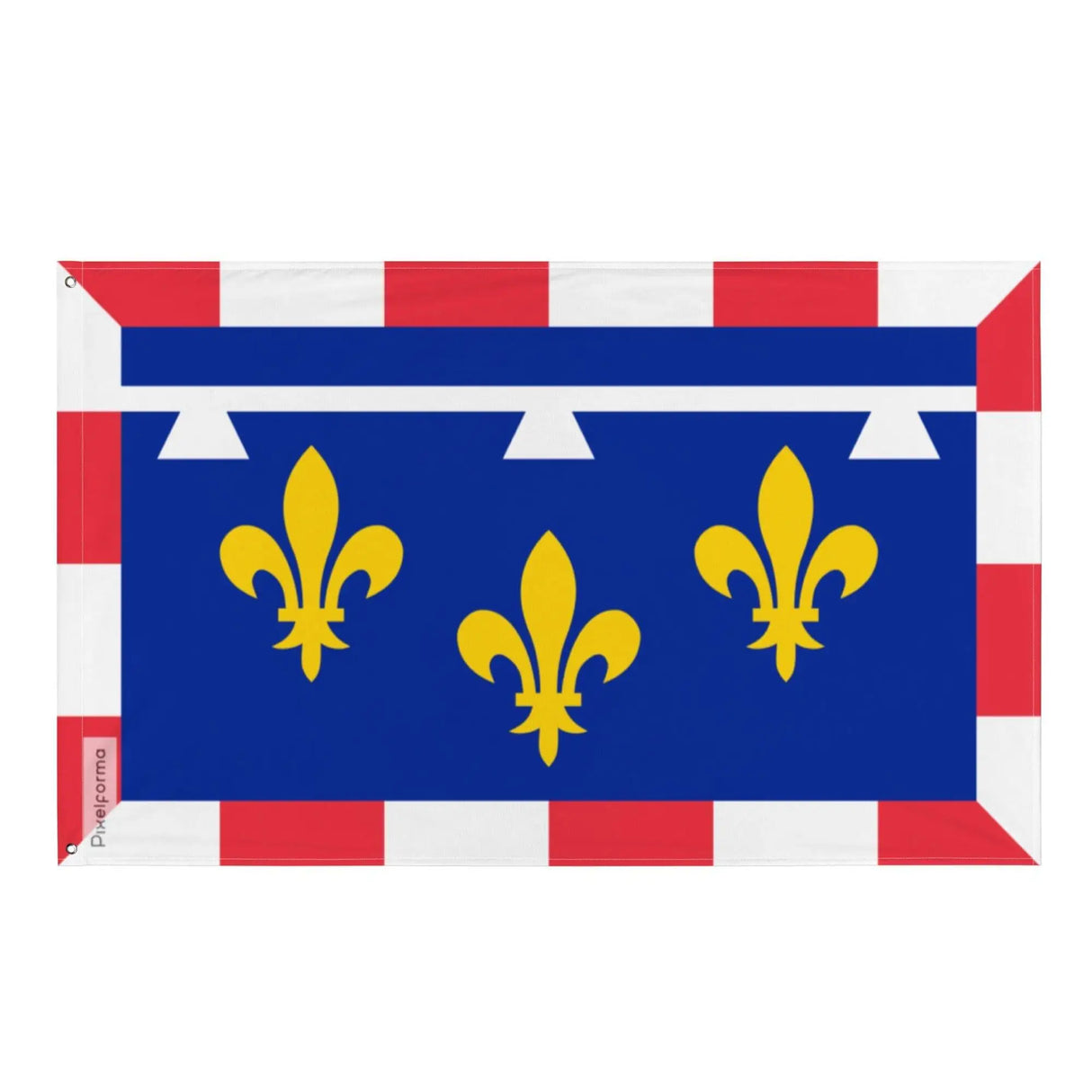 Drapeau centre-val de loire polyester double ourlet résistant