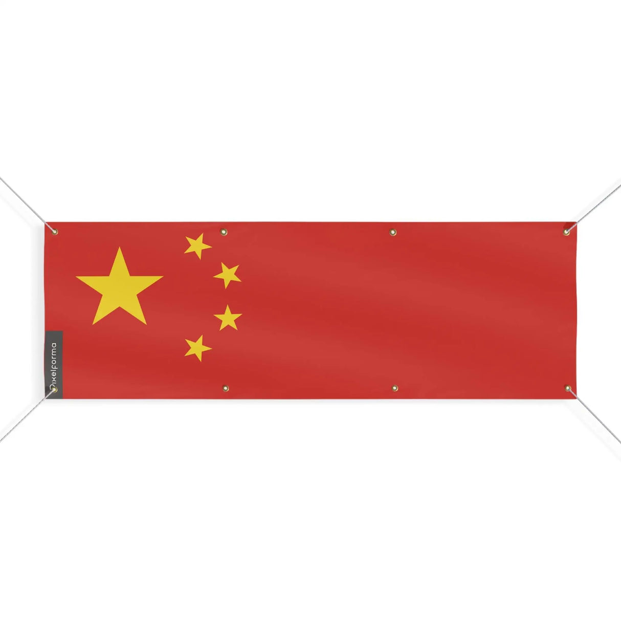 Drapeau chine polyester résistant aux intempéries 8 œillets