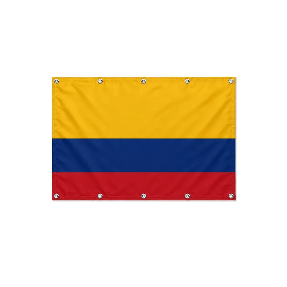 Drapeau de la Colombie format S en polyester avec dix œillets