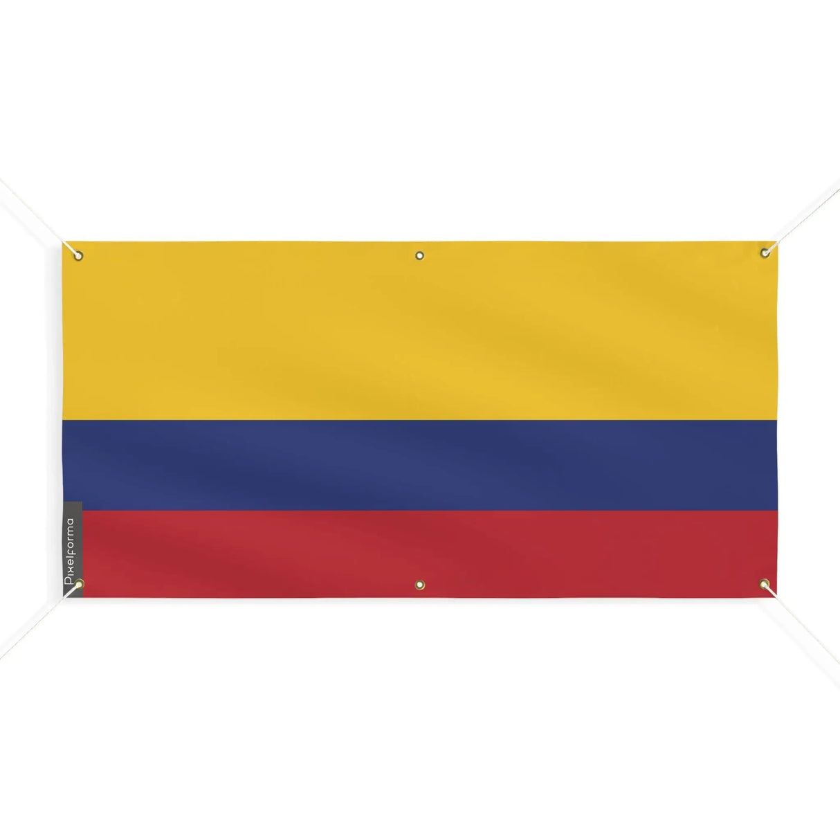 Drapeau colombie polyester résistant avec œillets solides