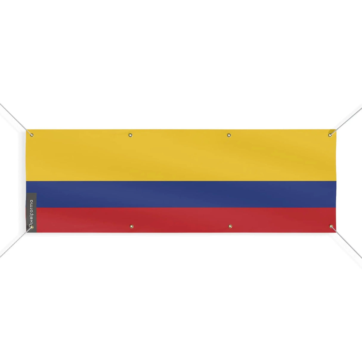 Drapeau colombie polyester résistant œillets usage extérieur