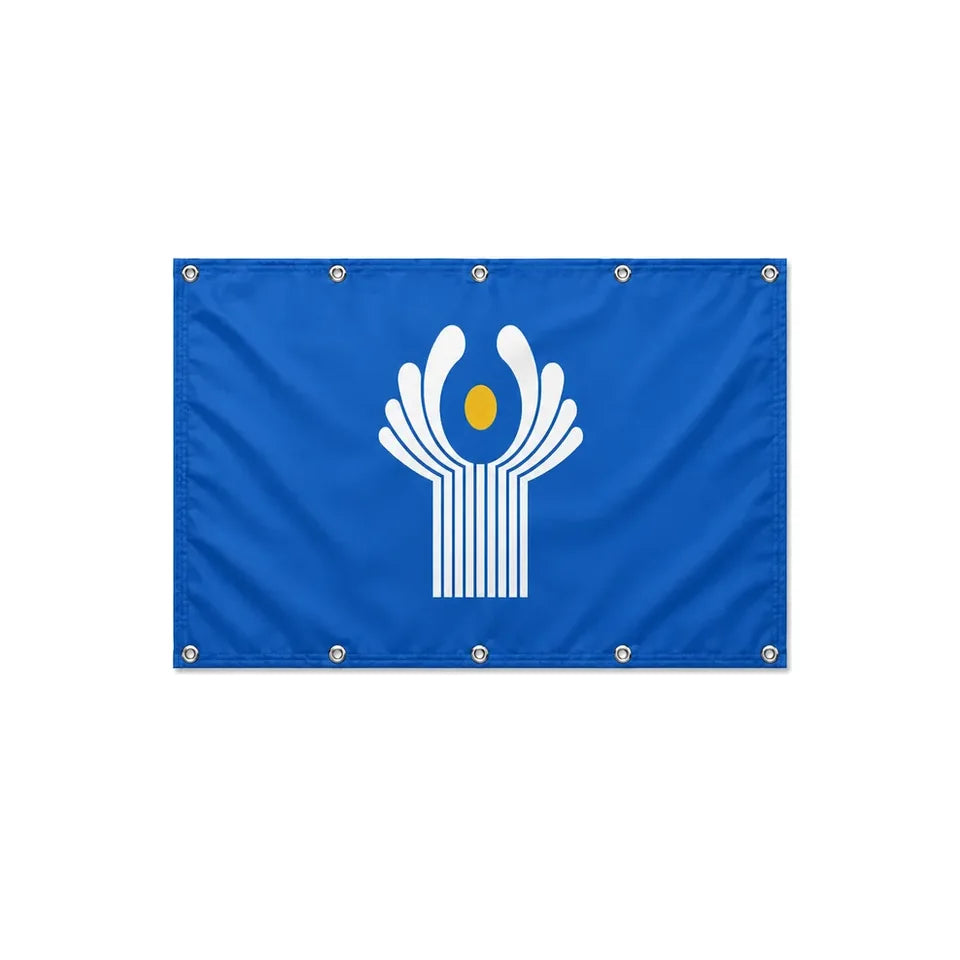 Drapeau de la Communauté des États indépendants format S en polyester avec dix œillets