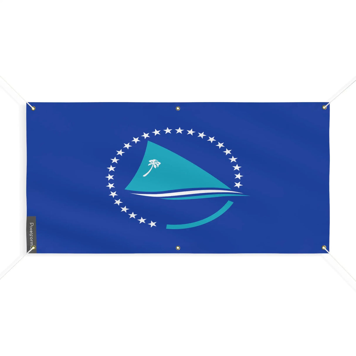 Drapeau communauté pacifique polyester résistant 6 œillets