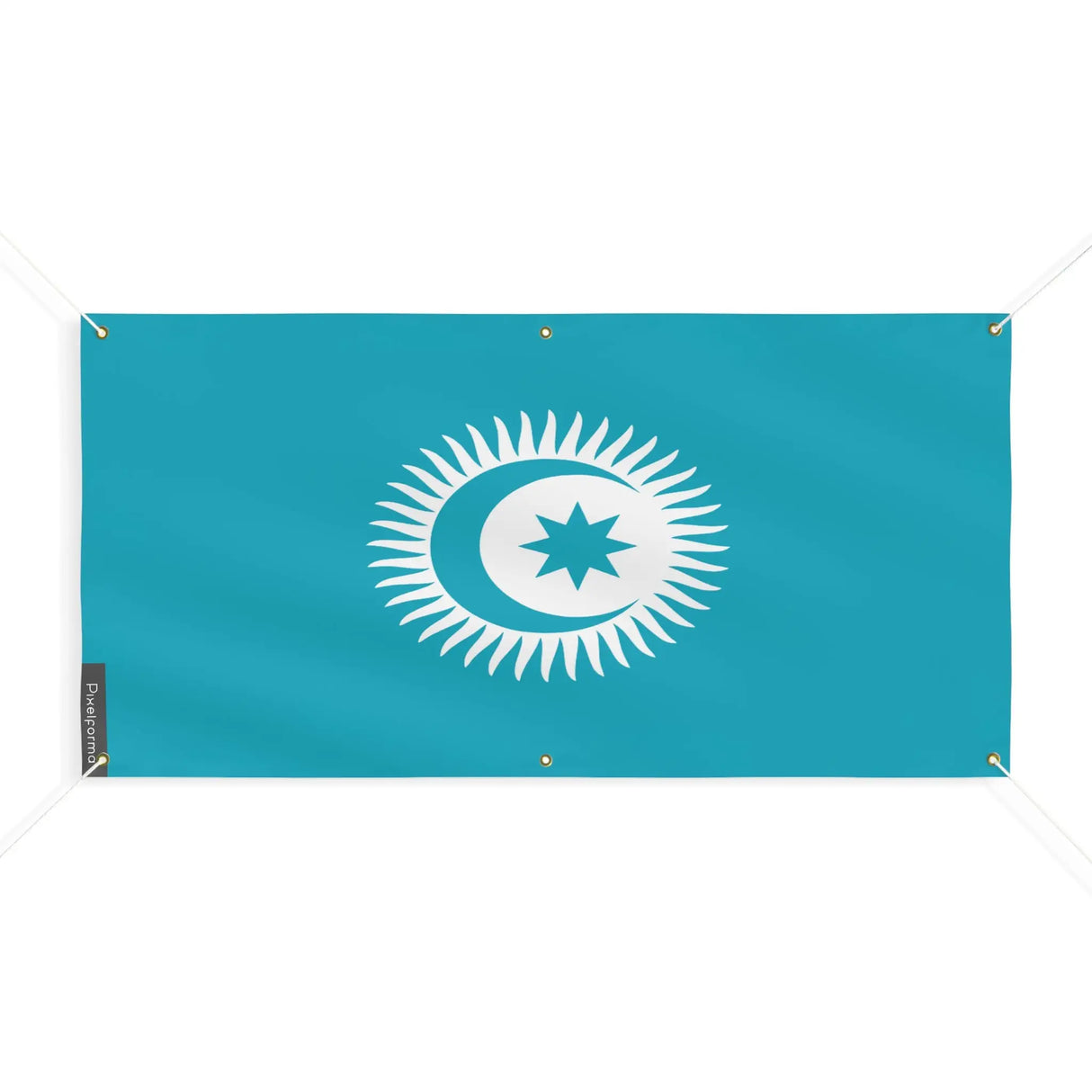 Drapeau conseil turcique polyester résistant aux intempéries