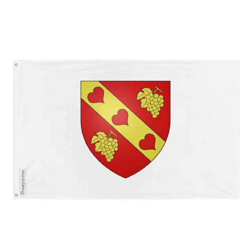 Drapeau contrecœur polyester résistant œillets à gauche