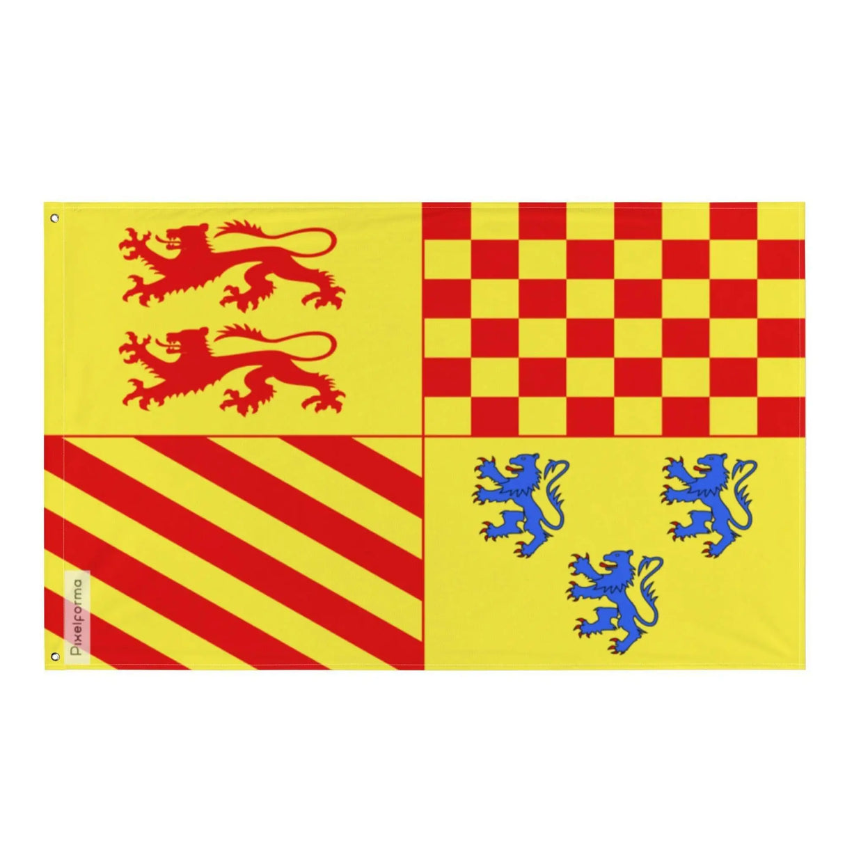 Drapeau corrèze polyester résistant avec œillets à gauche