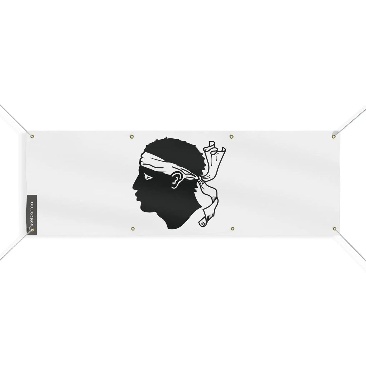 Drapeau corse polyester résistant usage extérieur durable