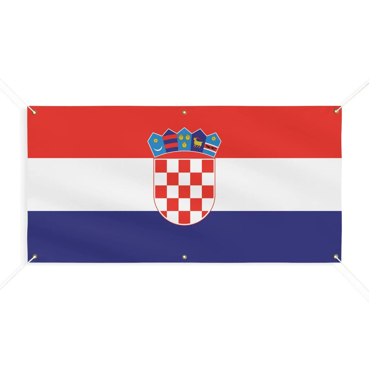 Drapeau croatie polyester résistant œillets usage extérieur
