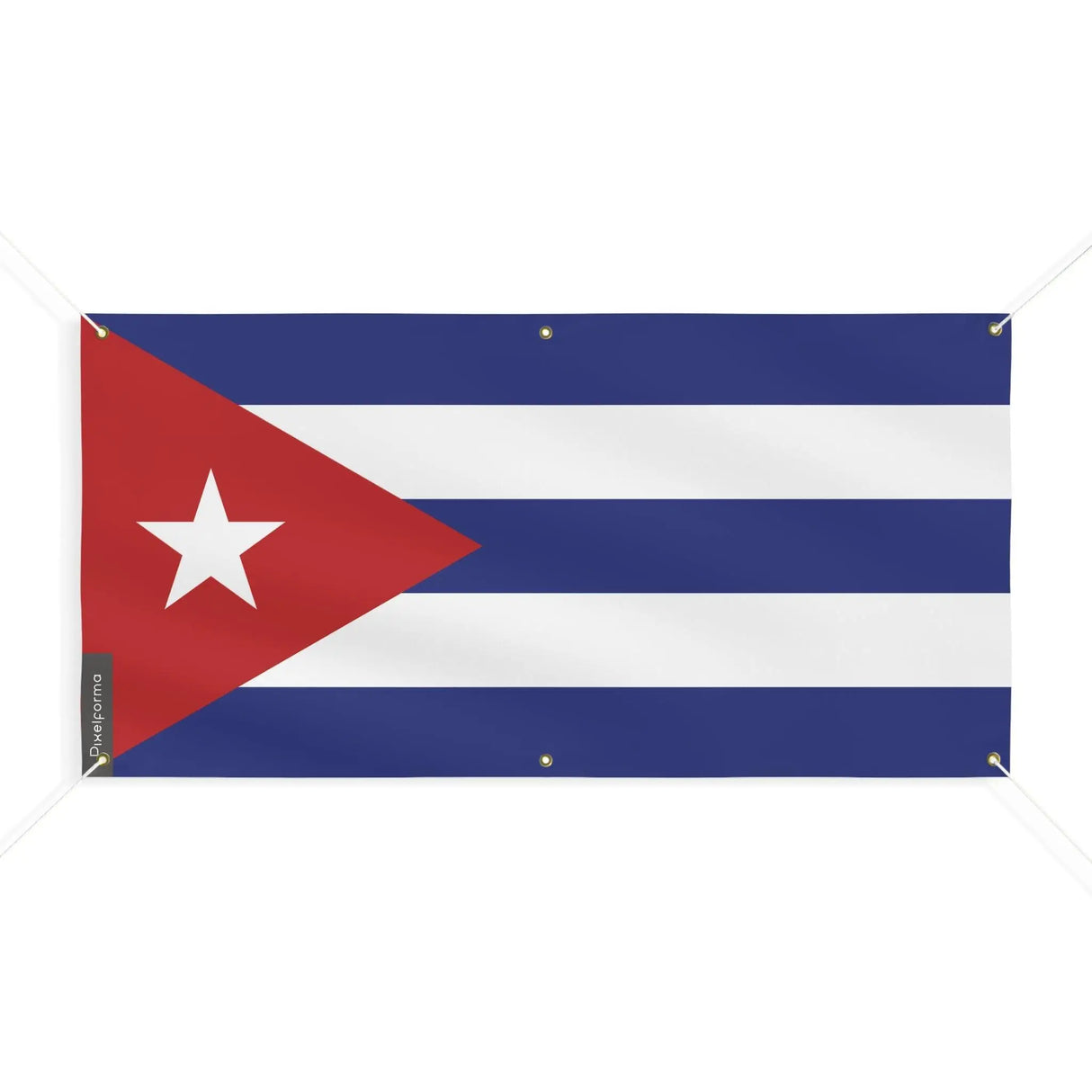 Drapeau cuba en polyester résistant avec œillets robustes