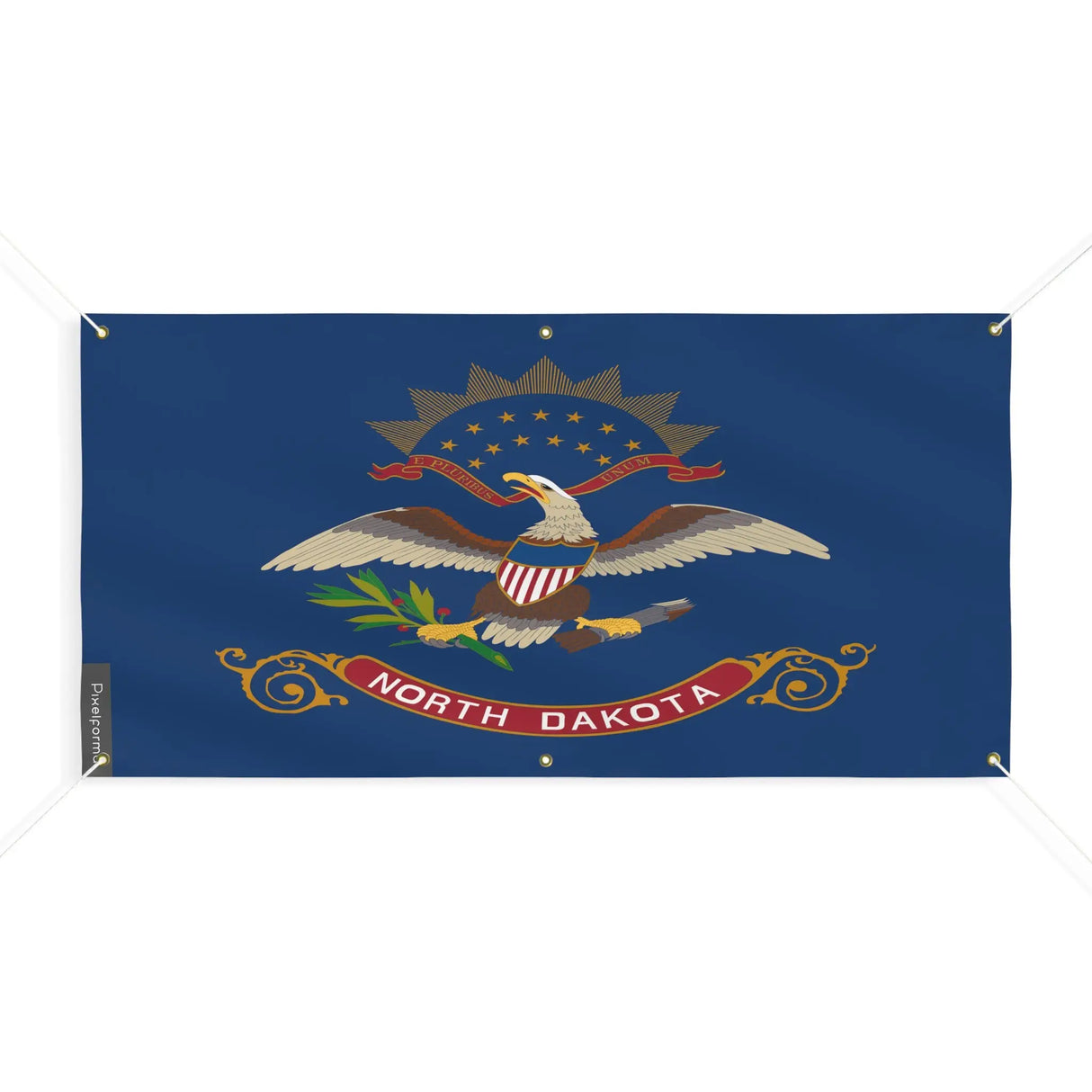 Drapeau dakota du nord polyester résistant aux intempéries