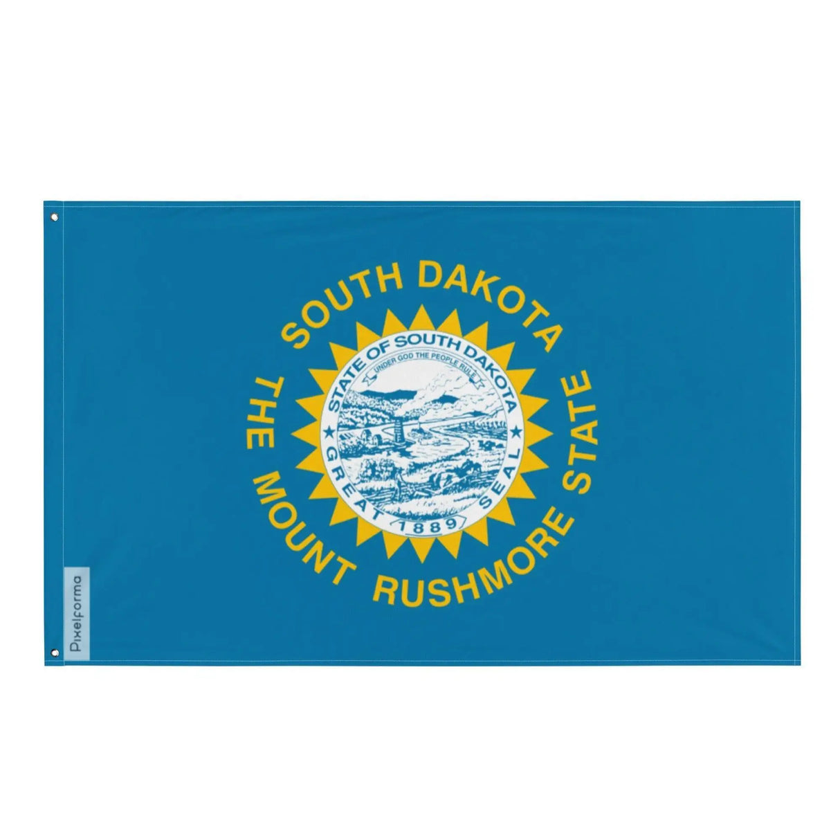 Drapeau dakota du sud polyester résistant œillets à gauche