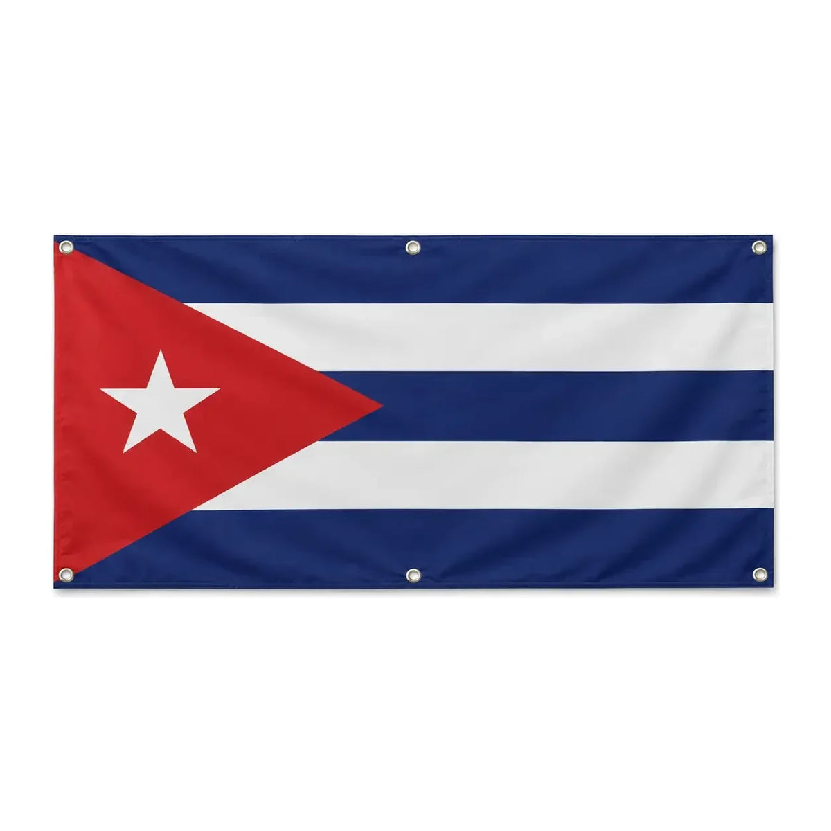 Drapeau cuba en polyester résistant avec œillets robustes