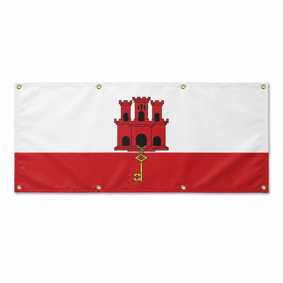 Drapeau gibraltar polyester résistant 8 œillets extérieur