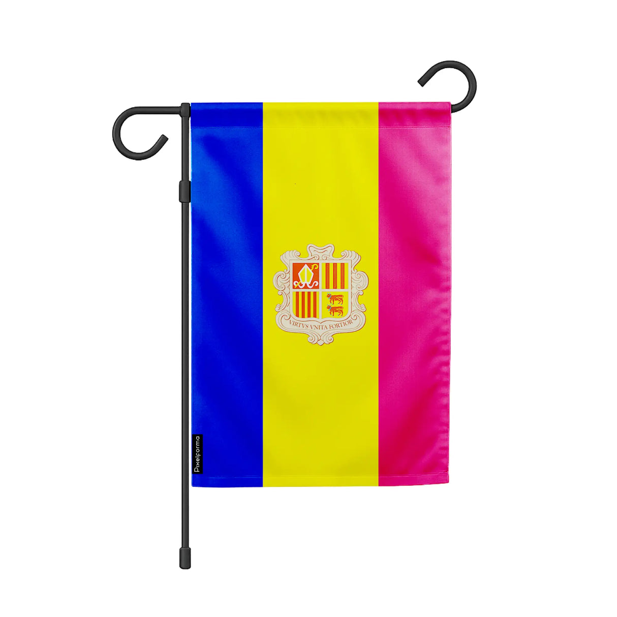 Drapeau de jardin andorre polyester résistant couleurs vives