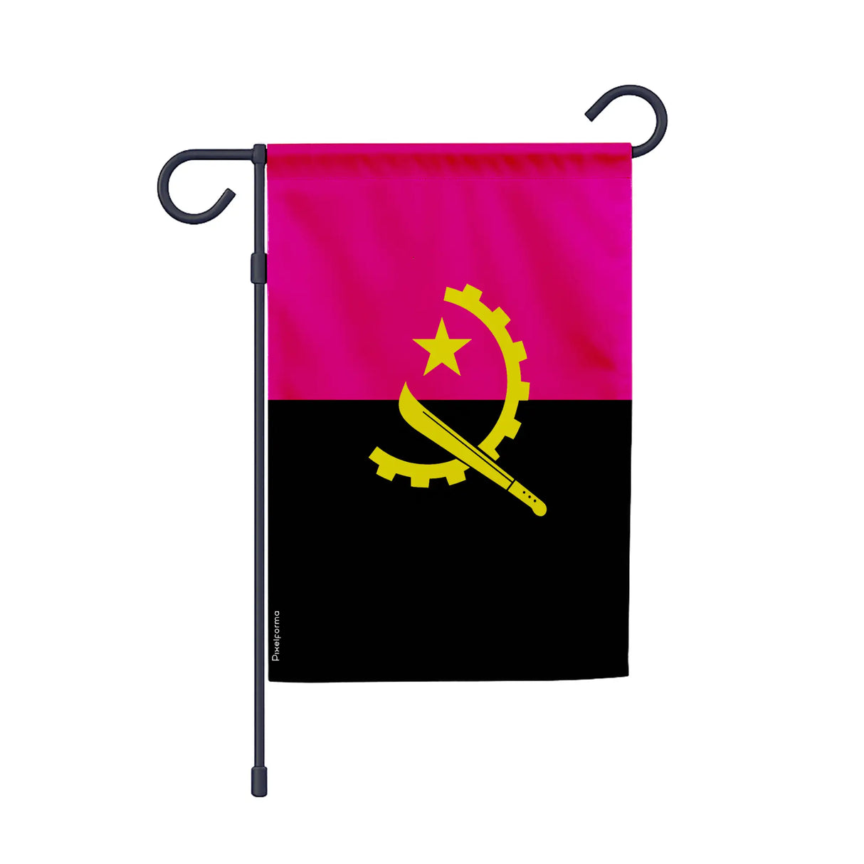 Drapeau de jardin angola polyester couleurs vibrantes